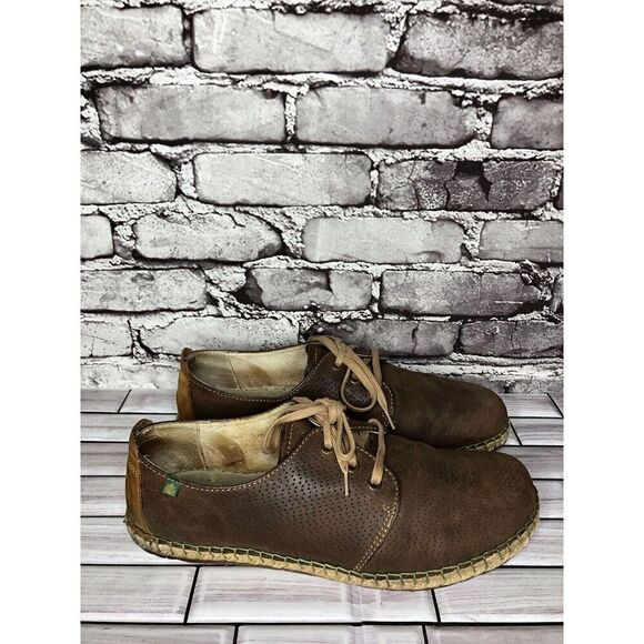 El Naturalista Brown Leather Oxfords Lace Up Sneakers Shoes Men’s Sz 44EU/11M US - Picture 3 of 16